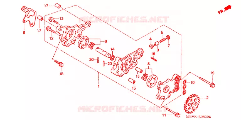 POMPE A HUILE Honda MOTO 400 CB 2007  CB400SS7