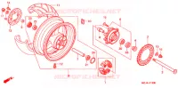 ROUE ARRIERE pour Honda CBR 929 RR de 2001