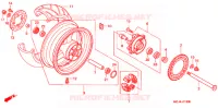 ROUE ARRIERE pour Honda CBR 954 RR de 2002