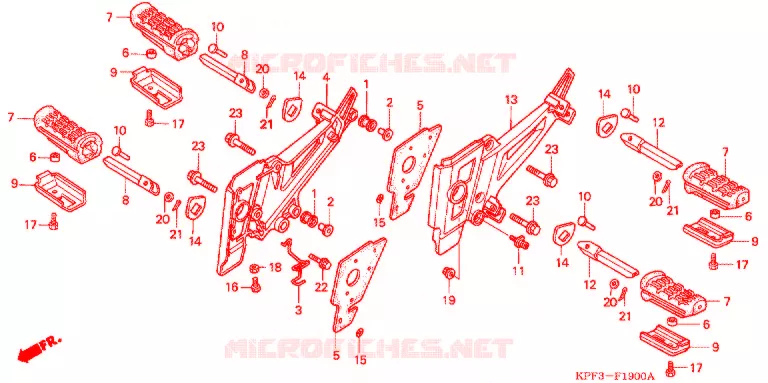 REPOSE PIED Honda MOTO 250 CBX 2003  CBX2503