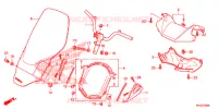 GUIDON   CARENAGE pour Honda S WING 125 ABS de 2012