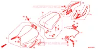 SELLE   POIGNEE ARRIERE pour Honda CBR 400 R WHITE de 2014