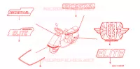 AUTOCOLLANTS pour Honda CH 80 ELITE de 1996