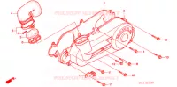 COUVERCLE GAUCHE pour Honda CH 80 ELITE de 1996