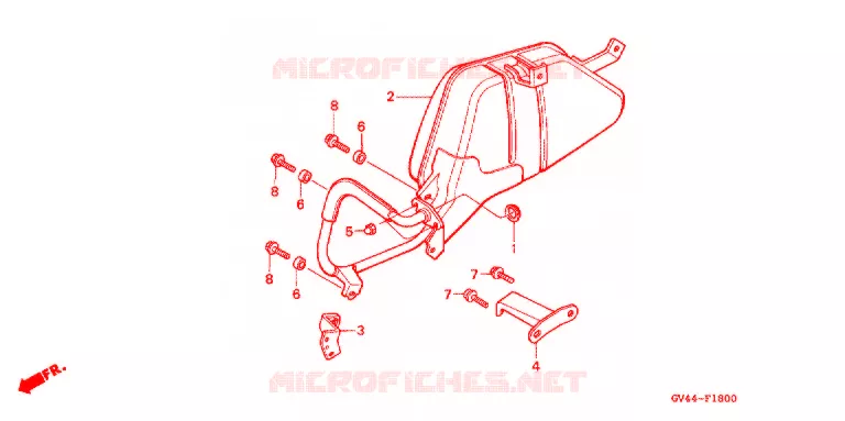 SILENCIEUX D'ECHAPPEMENT Honda SCOOTER 80 ELITE 1996  CH80T