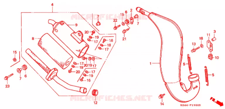 ECHAPPEMENT Honda MOTO 125 CR 1995  CR125RS