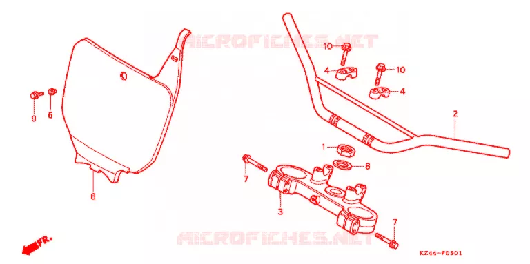 GUIDON ('95-'97) Honda MOTO 125 CR 1997  CR125RV