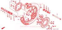 ROUE ARRIERE pour Honda CR 125 R de 1998