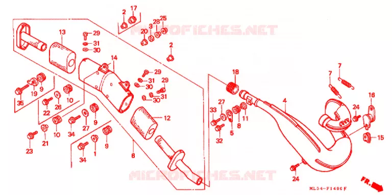 ECHAPPEMENT Honda MOTO 500 CR 1994  CR500RR