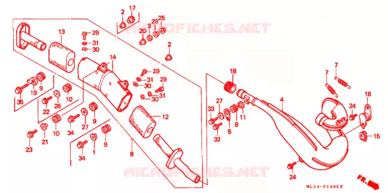 ECHAPPEMENT Honda MOTO 500 CR 1996  CR500RT