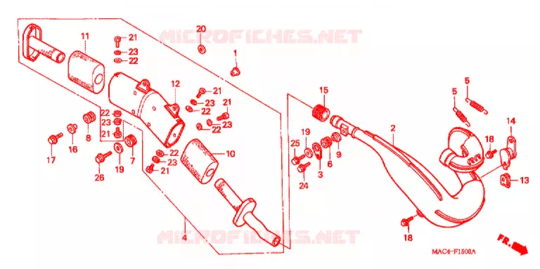 ECHAPPEMENT Honda MOTO 500 CR 1998  CR500RW