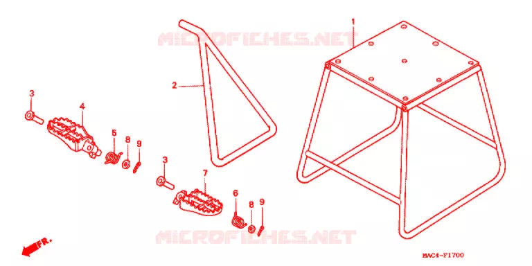 BEQUILLE Honda MOTO 500 CR 2000  CR500RY