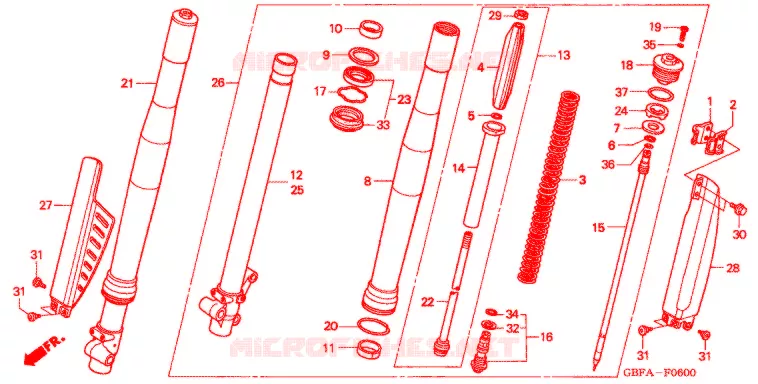 FOURCHE Honda MOTO 80 CR 2002  CR80R2
