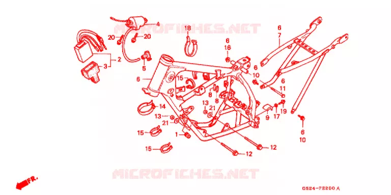 CADRE Honda MOTO 80 CR 1990  CR80RL