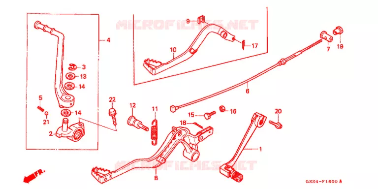 PEDALE Honda MOTO 80 CR 1992  CR80RN