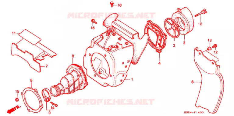 FILTRE A AIR Honda MOTO 80 CR 1993  CR80RP