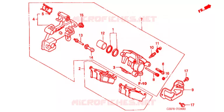 ETRIER DE FREIN ARRIERE Honda MOTO 85 CR 2006  CR85R6