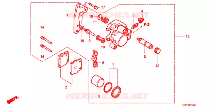ETRIER DE FREIN AVANT Honda MOTO 85 CR 2007  CR85RB7