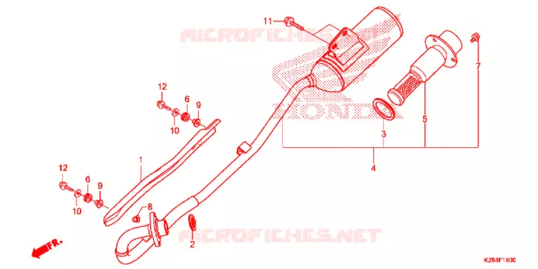 SILENCIEUX D'ECHAPPEMENT Honda MOTO 125 CRF 2015  CRF125FBF