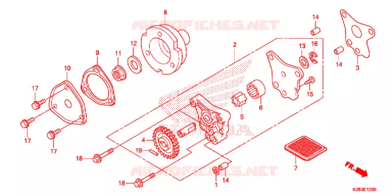 POMPE A HUILE Honda MOTO 125 CRF 2017  CRF125FBH