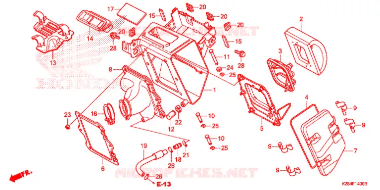 FILTRE A AIR Honda MOTO 125 CRF 2014  CRF125FE