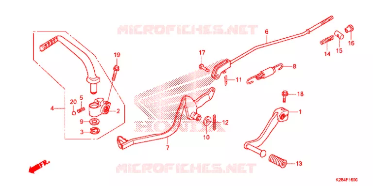 PEDALE Honda MOTO 125 CRF 2014  CRF125FE