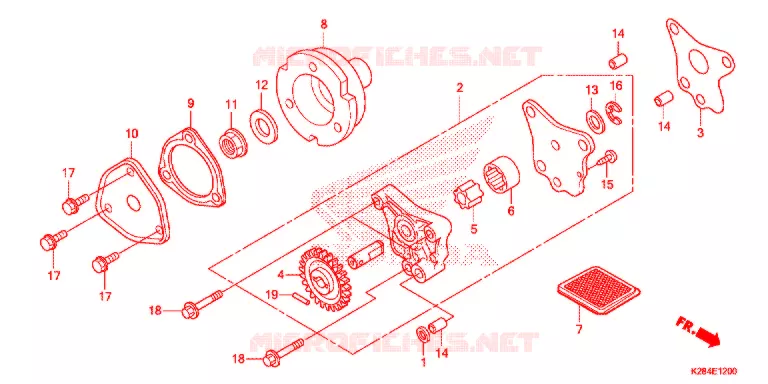 POMPE A HUILE Honda MOTO 125 CRF 2015  CRF125FF
