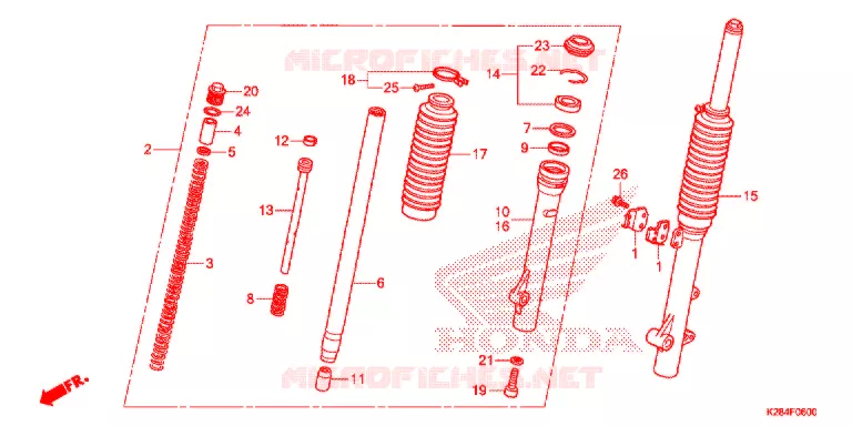 FOURCHE Honda MOTO 125 CRF 2016  CRF125FG