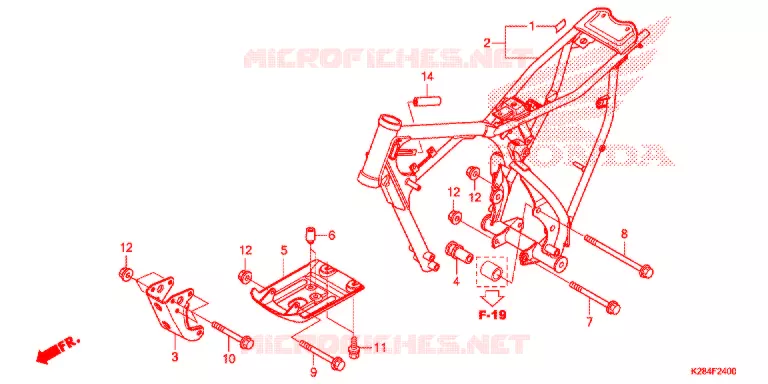 CADRE Honda MOTO 125 CRF 2016  CRF125FG