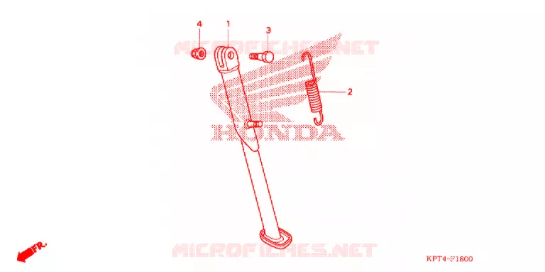 BEQUILLE LATERALE Honda MOTO 150 CRF 2004  CRF150F4