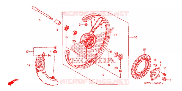 ROUE AVANT Honda MOTO 150 CRF 2005  CRF150F5