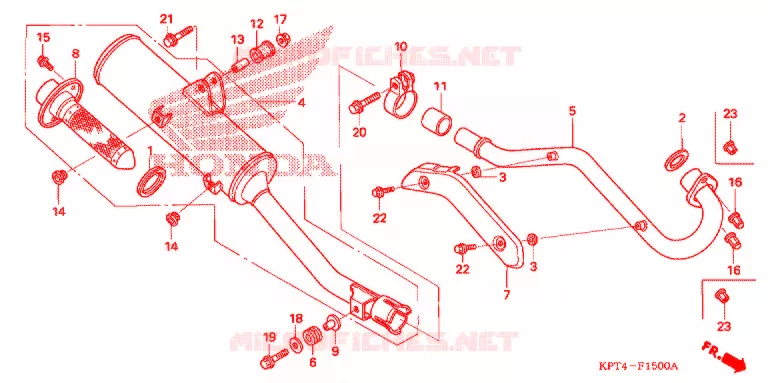 SILENCIEUX D'ECHAPPEMENT Honda MOTO 150 CRF 2005  CRF150F5