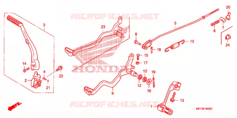 PEDALE Honda MOTO 150 CRF 2006  CRF150F6