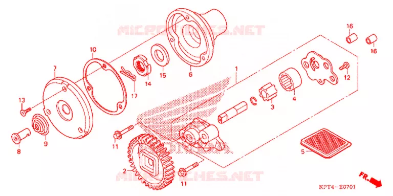 POMPE A HUILE ('06-'11) Honda MOTO 150 CRF 2006  CRF150F6