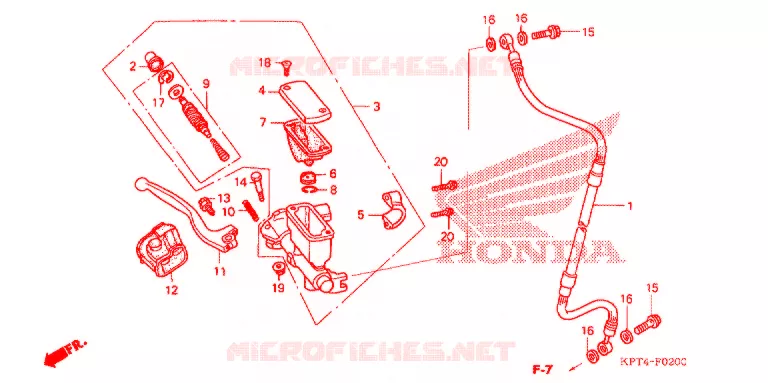 MAITRE CYLINDRE DE FREIN AVANT Honda MOTO 150 CRF 2008  CRF150F8
