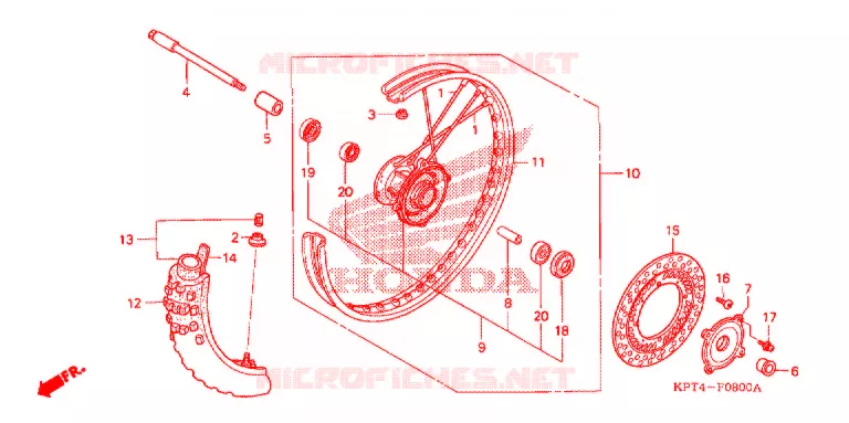 ROUE AVANT Honda MOTO 150 CRF 2008  CRF150F8
