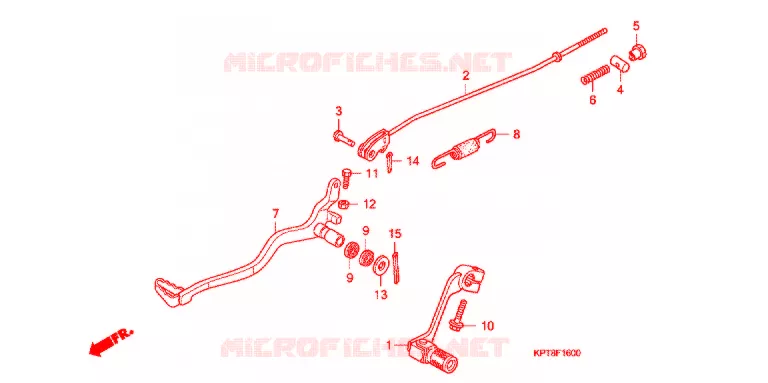 PEDALE Honda MOTO 150 CRF 2008  CRF150F8