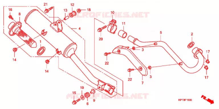 SILENCIEUX D'ECHAPPEMENT Honda MOTO 150 CRF 2008  CRF150F8