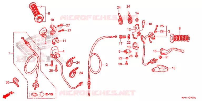 COMMODO - LEVIER - CABLE ('06-'11) Honda MOTO 150 CRF 2009  CRF150F9