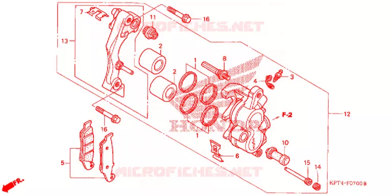 ETRIER DE FREIN AVANT Honda MOTO 150 CRF 2009  CRF150F9