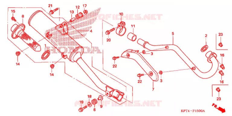 SILENCIEUX D'ECHAPPEMENT Honda MOTO 150 CRF 2009  CRF150F9