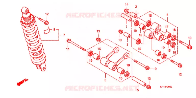 AMORTISSEUR ARRIERE Honda MOTO 150 CRF 2009  CRF150F9