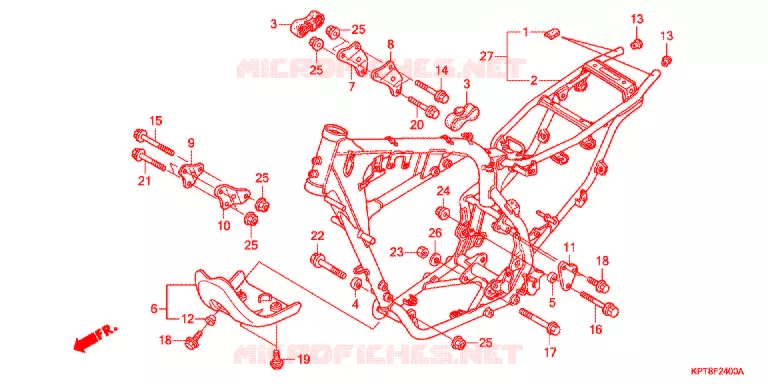 CADRE Honda MOTO 150 CRF 2009  CRF150F9