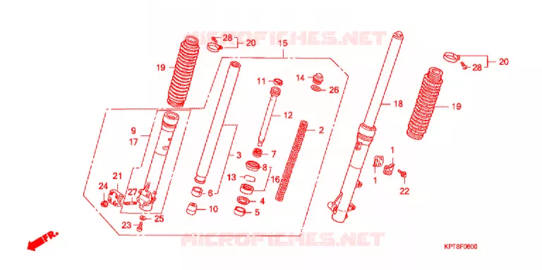 FOURCHE Honda MOTO 150 CRF 2009  CRF150F9