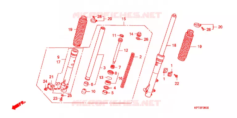 FOURCHE Honda MOTO 150 CRF 2011  CRF150FB
