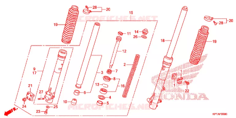 FOURCHE Honda MOTO 150 CRF 2012  CRF150FC