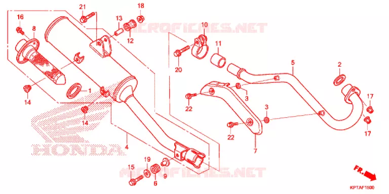 SILENCIEUX D'ECHAPPEMENT Honda MOTO 150 CRF 2012  CRF150FC