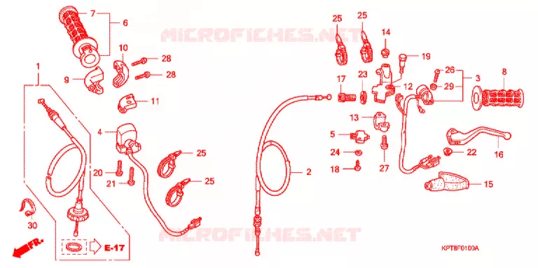 COMMODO - LEVIER - CABLE Honda MOTO 150 CRF 2013  CRF150FC