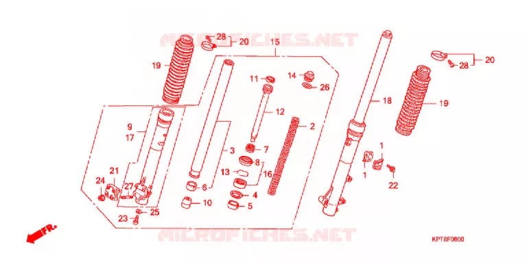 FOURCHE Honda MOTO 150 CRF 2013  CRF150FC