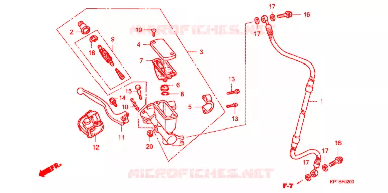 MAITRE CYLINDRE DE FREIN AVANT Honda MOTO 150 CRF 2013  CRF150FC